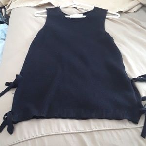 Time Tru Classy Black Scoop Sweater Tank